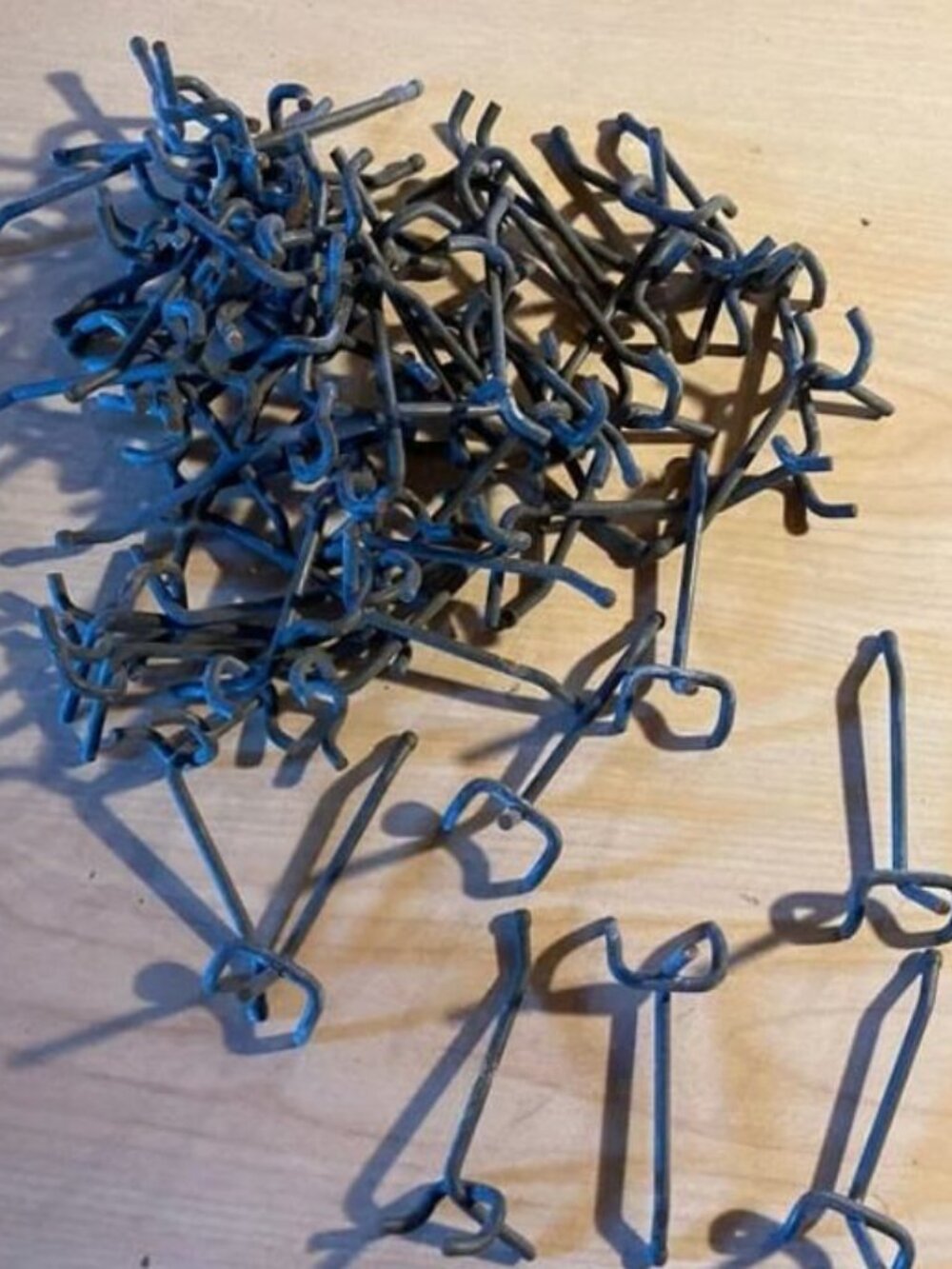 Straight Hooks for Pegboard - 3" count 45 pieces single pole pegboard hanger